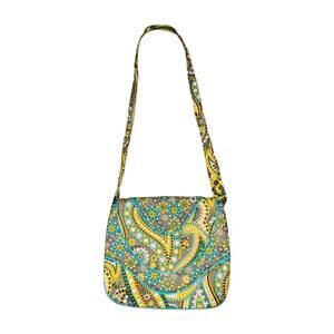Vera Bradley Yellow And Blue Floral Crossbody NWOT